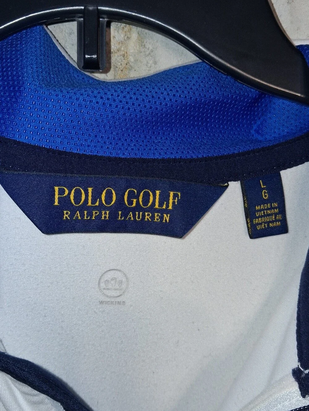 Polo Ralph Lauren Golf White Half-Zip Wicking Pullover In A Mens Large